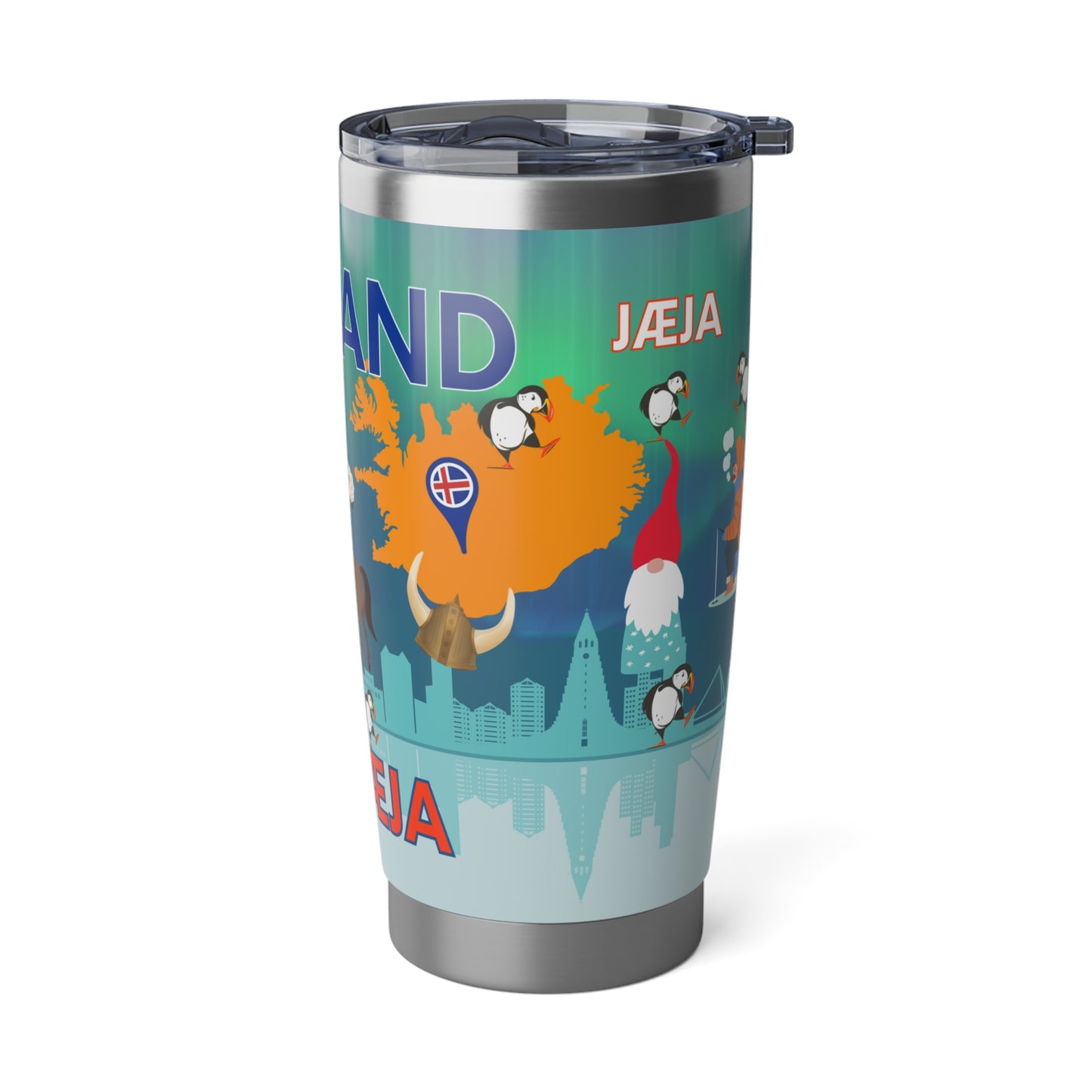 Iceland Tumbler 20 oz Stainless Steel Travel Souvenir