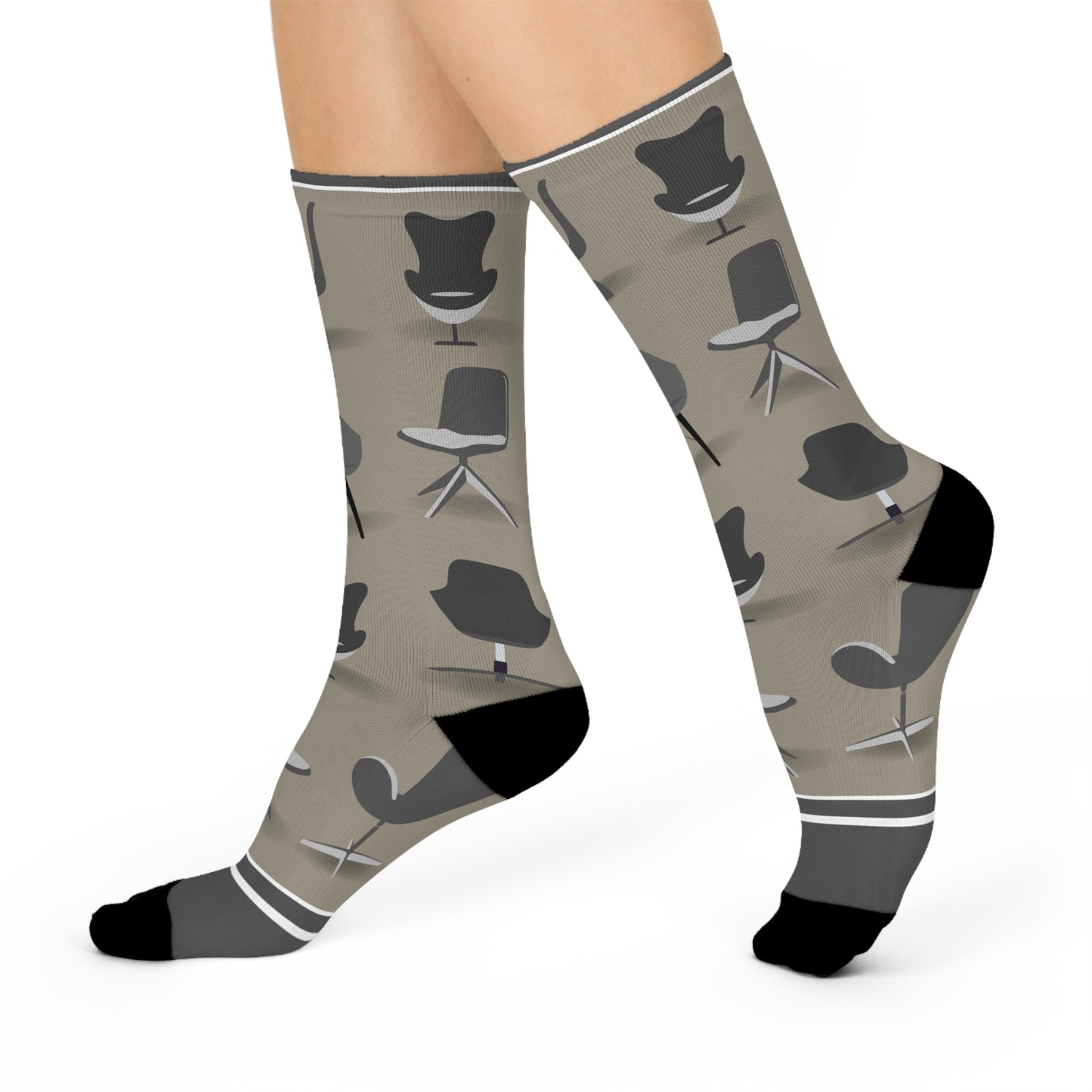 MCM chairs tan socks side view