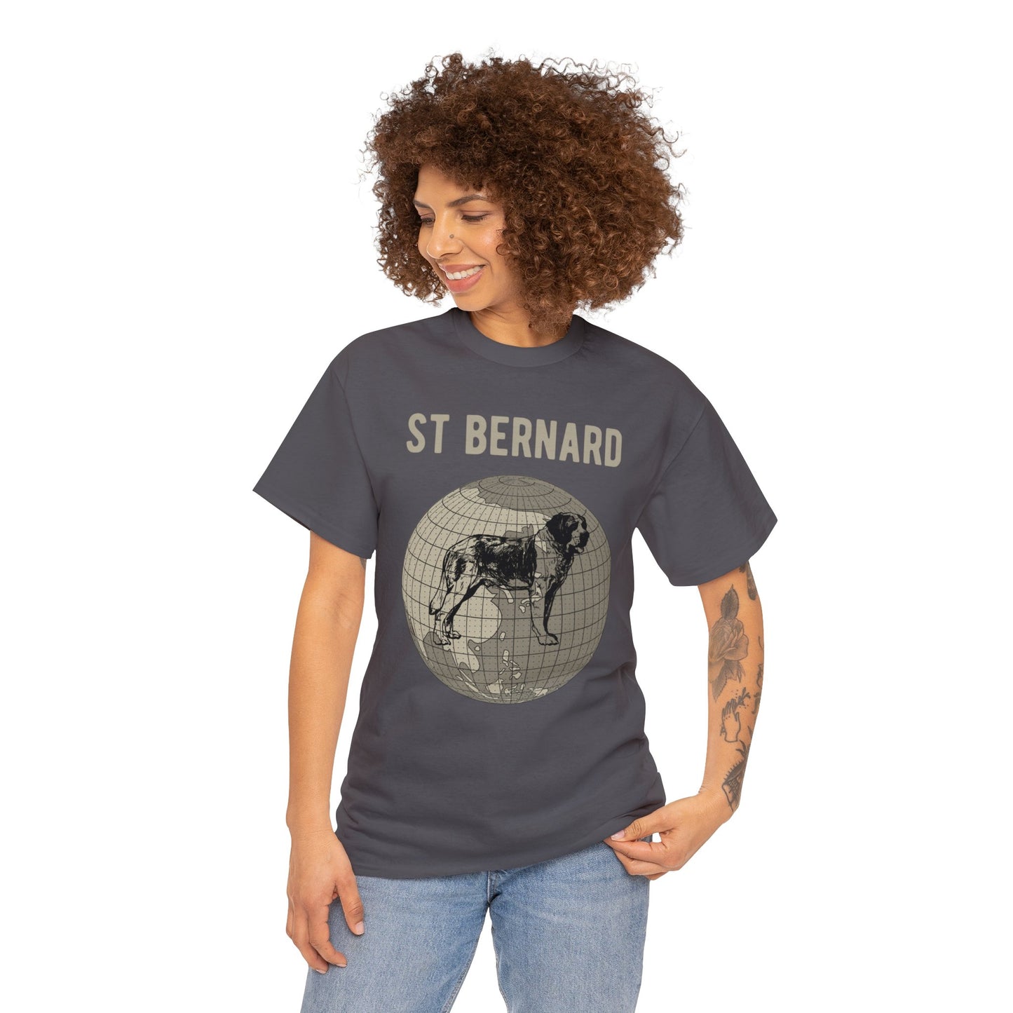 St Bernard T-Shirt, Old-World Map Tee
