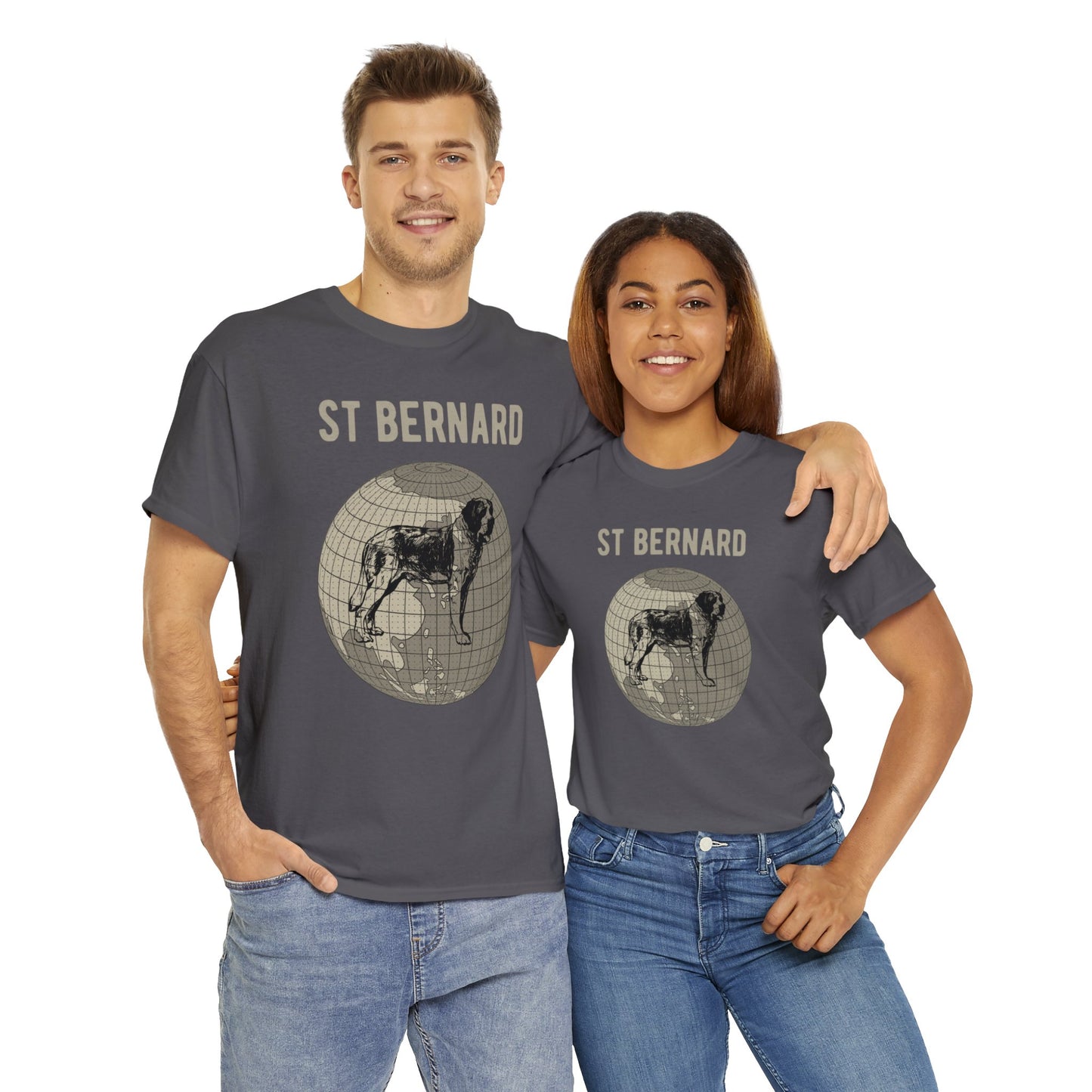 St Bernard T-Shirt, Old-World Map Tee