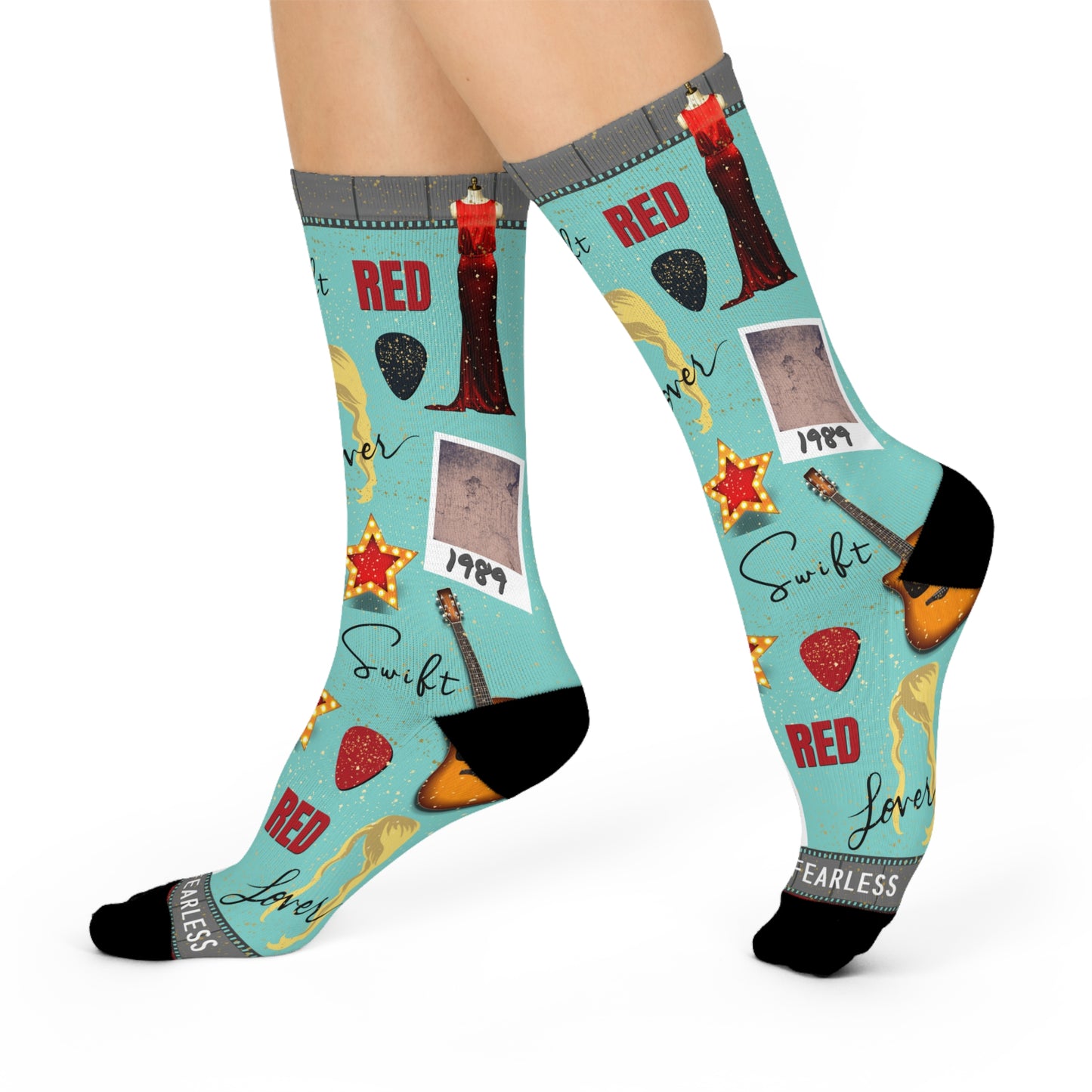 Swift Socks Fearless Pop Star Unisex Adult Stretchy Mid Calf Original