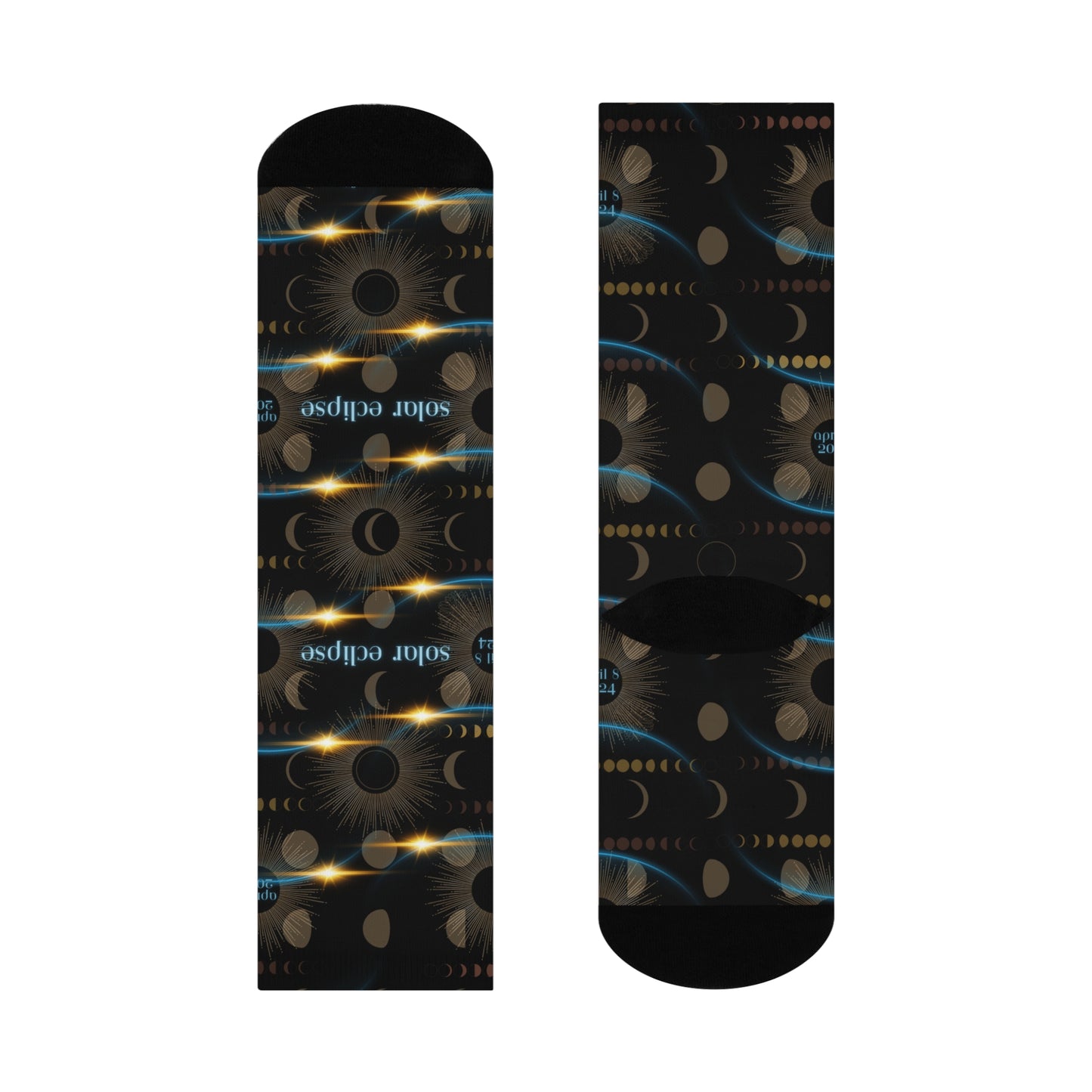 Solar Eclipse Crew Socks, April 8 2024 Exclusive!