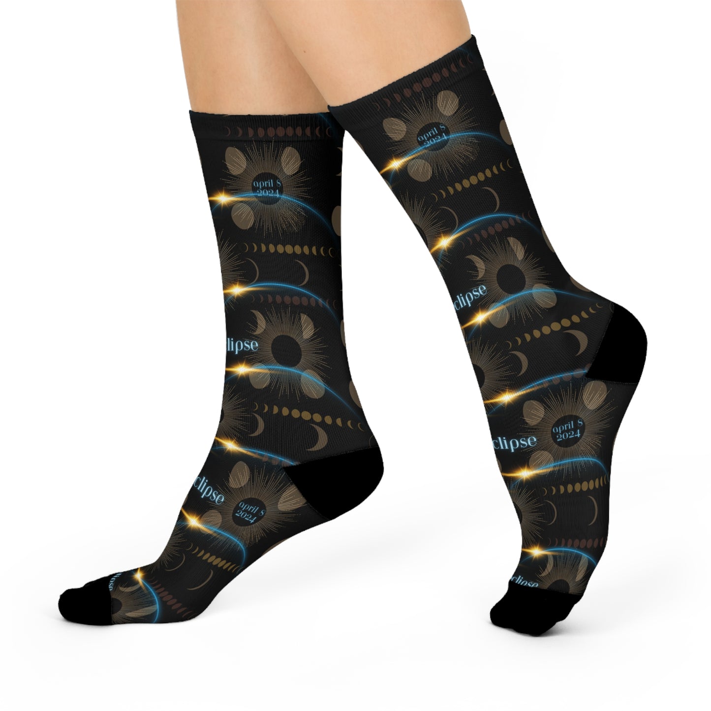 Solar Eclipse Crew Socks, April 8 2024 Exclusive!