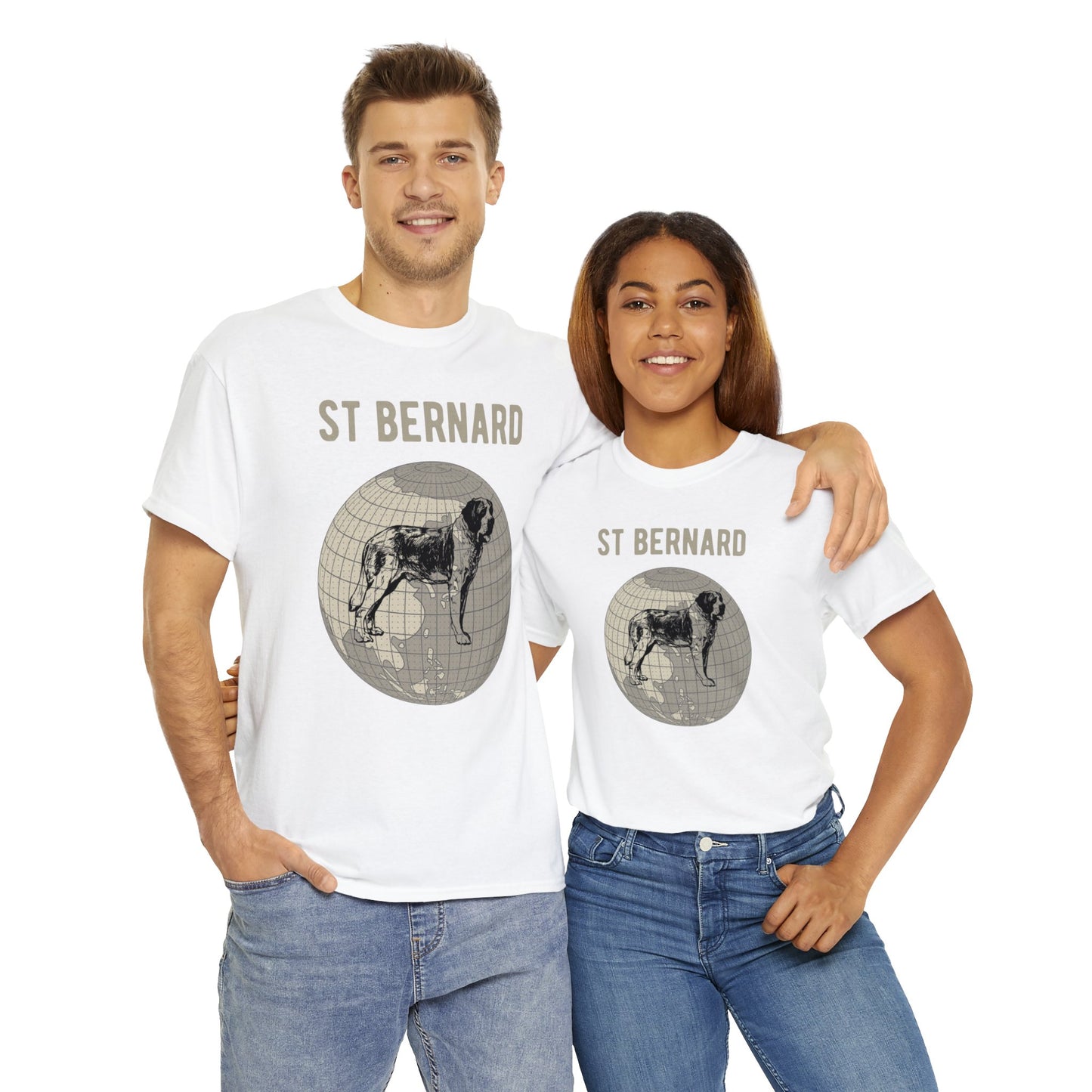 St Bernard T-Shirt, Old-World Map Tee