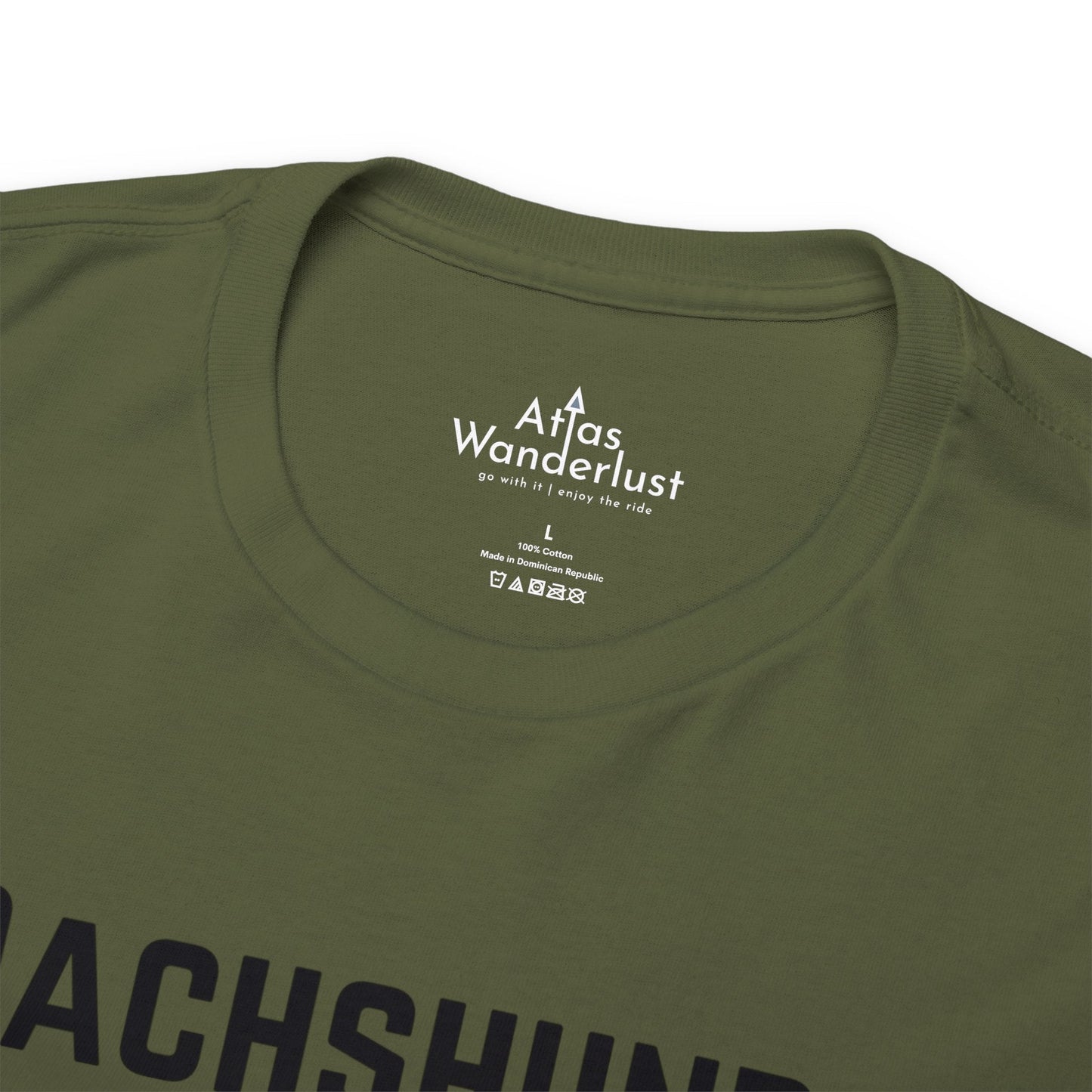Dachshund T-Shirt, Long Body Wiener Dog Tee Atlas Wanderlust