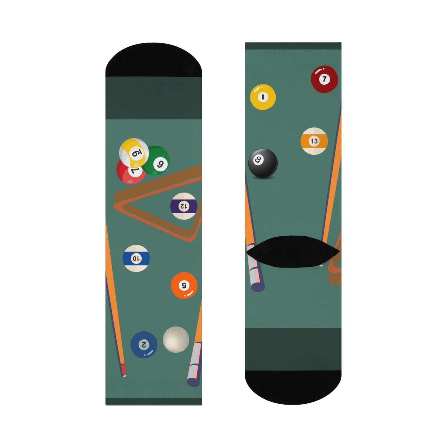 Billiards Socks! Pool Table Hustle Unisex Adult Stretchy Mid Calf Original