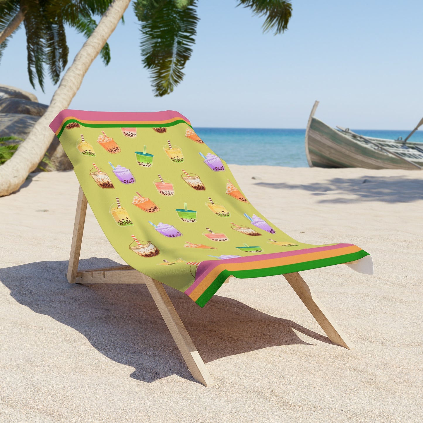 Bubble Tea Beach Towel, Boba