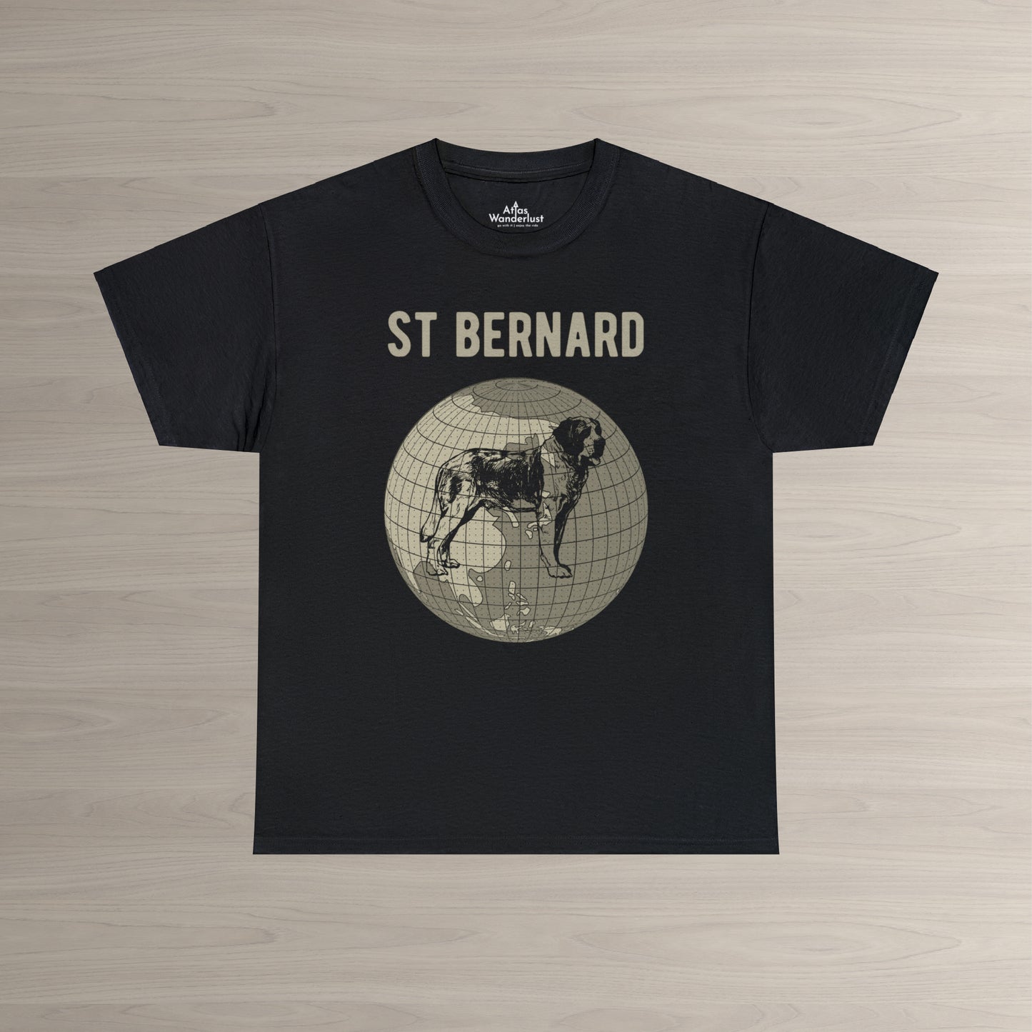 St Bernard T-Shirt, Old-World Map Tee