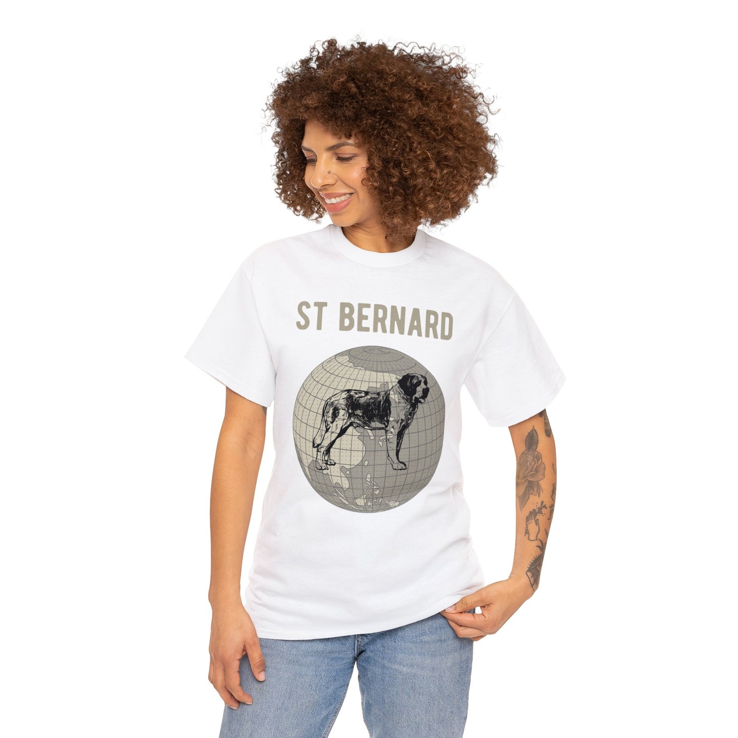 St Bernard T-Shirt, Old-World Map Tee