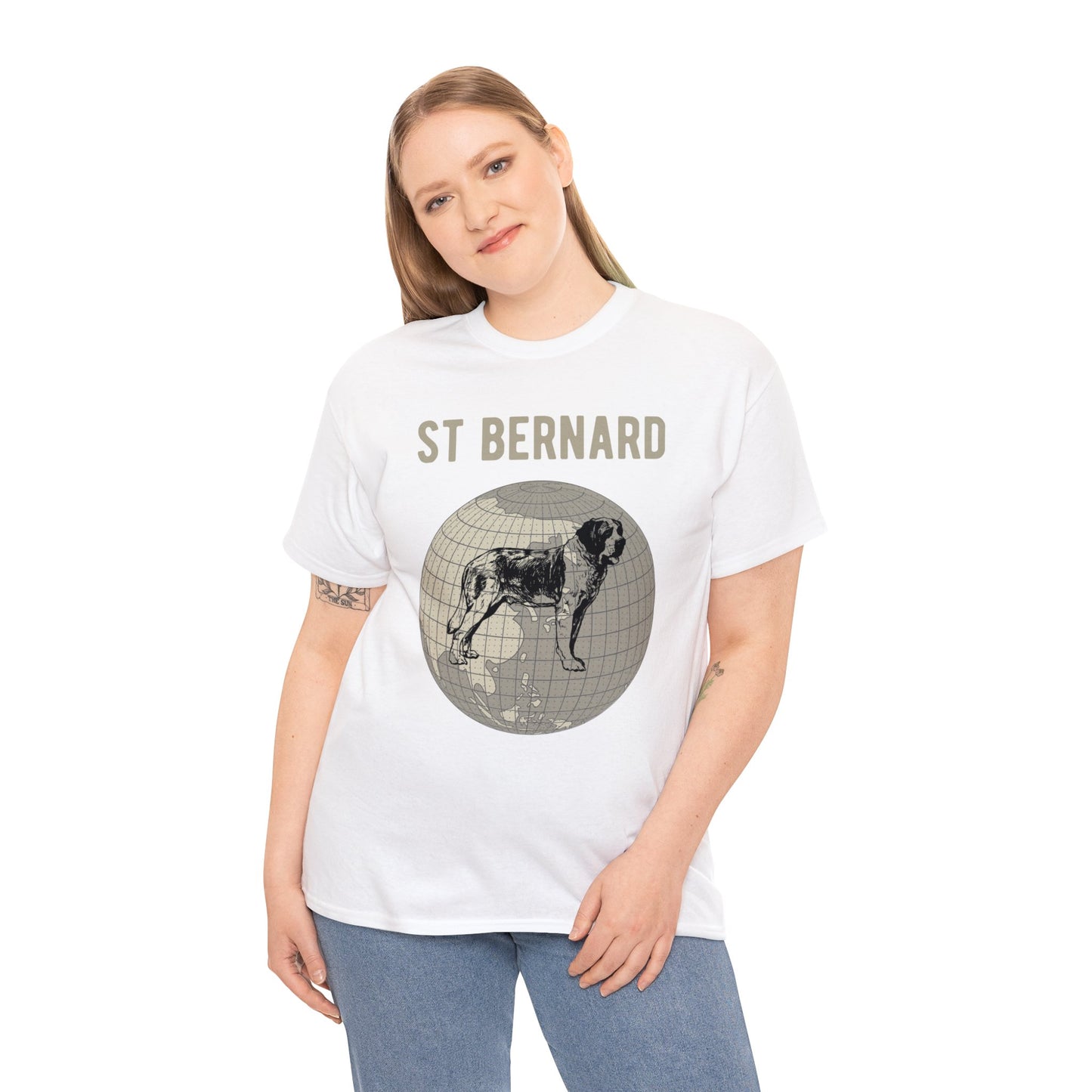 St Bernard T-Shirt, Old-World Map Tee