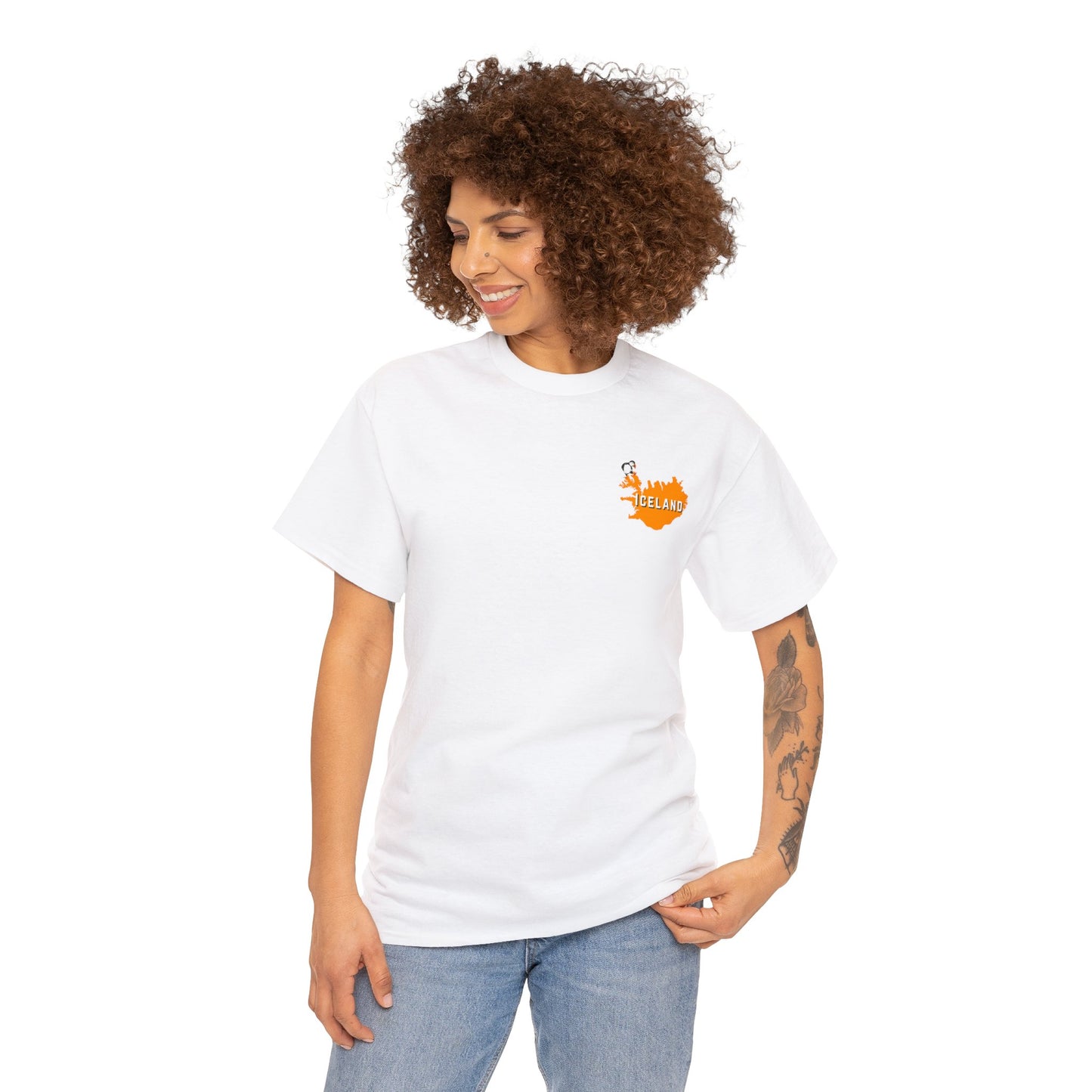 Iceland T-Shirt, 2-Sided Travel Tee Puffins Viking