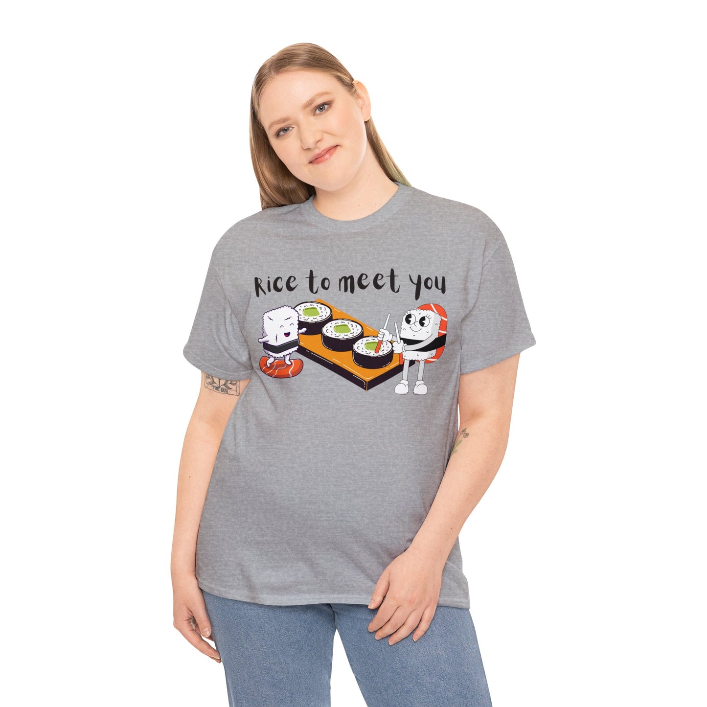 Sushi "Rice to Meet You" T-Shirt, Food Pun Tee
