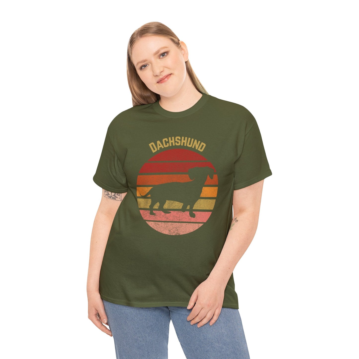 Dachshund T-Shirt, Retro Wiener Dog tee Atlas Wanderlust