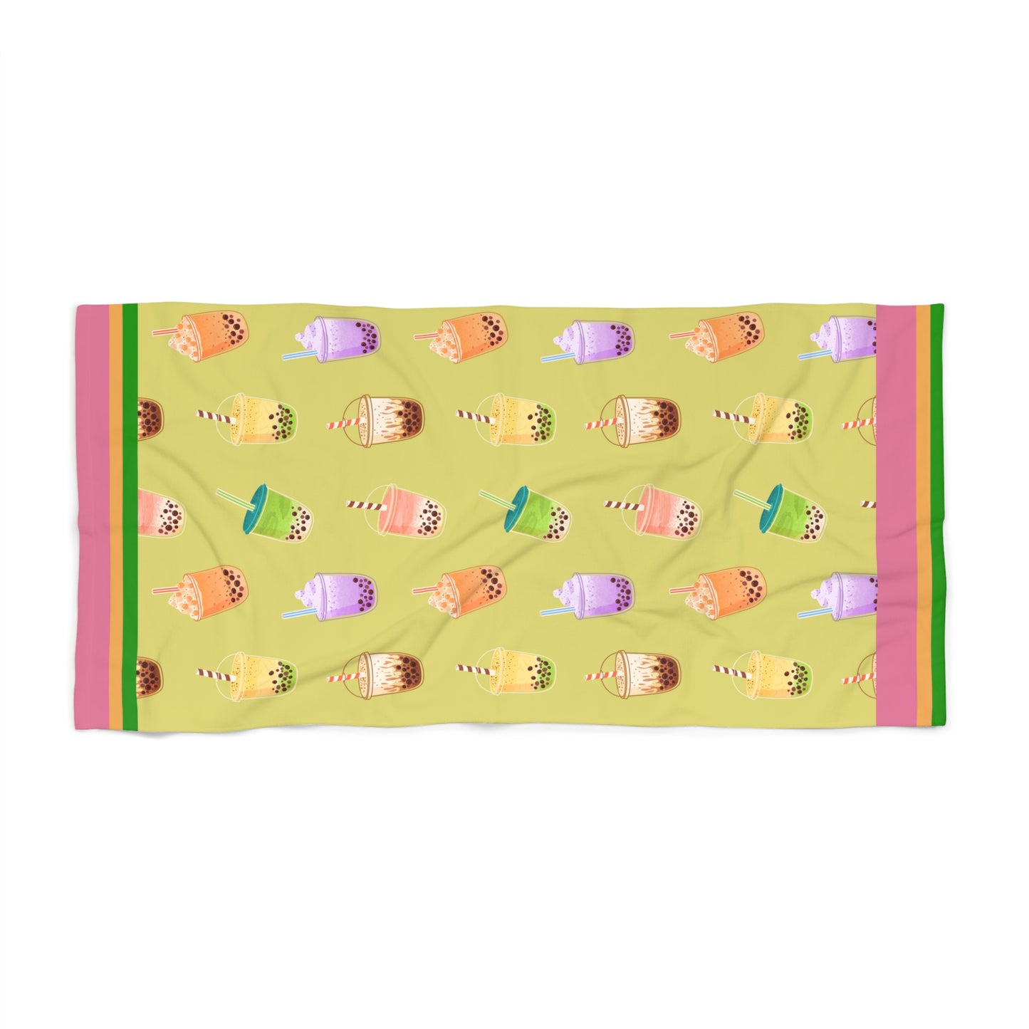Bubble Tea Beach Towel, Boba
