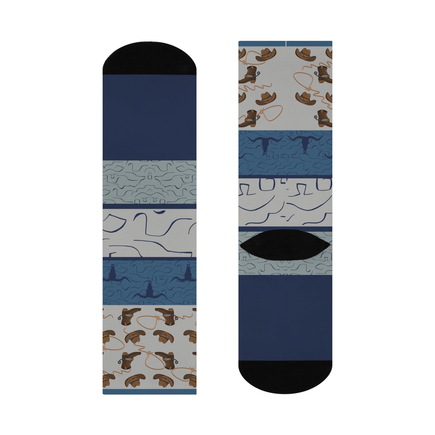 Cowboy Socks Rancher Unisex Adult Stretchy Mid Calf Original Atlas Wanderlust