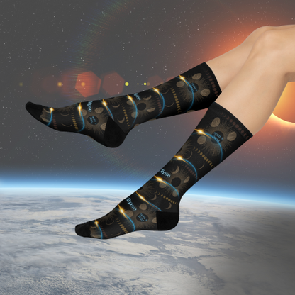 Solar Eclipse Crew Socks, April 8 2024 Exclusive!