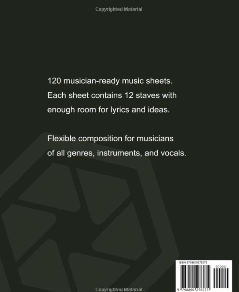 Blank Sheet Music Violin