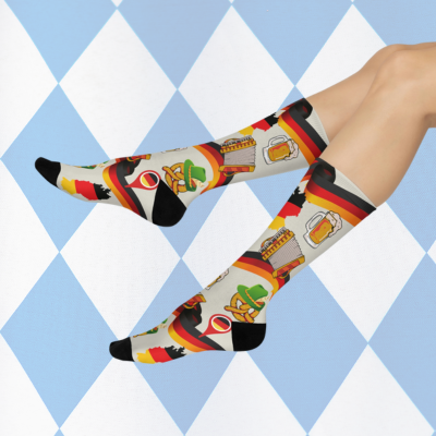 Sprechen Sie Deutsch Socks Bavarian Pretzels Unisex Adult Stretchy Mid Calf Original