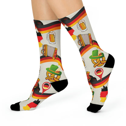 Sprechen Sie Deutsch Socks Bavarian Pretzels Unisex Adult Stretchy Mid Calf Original