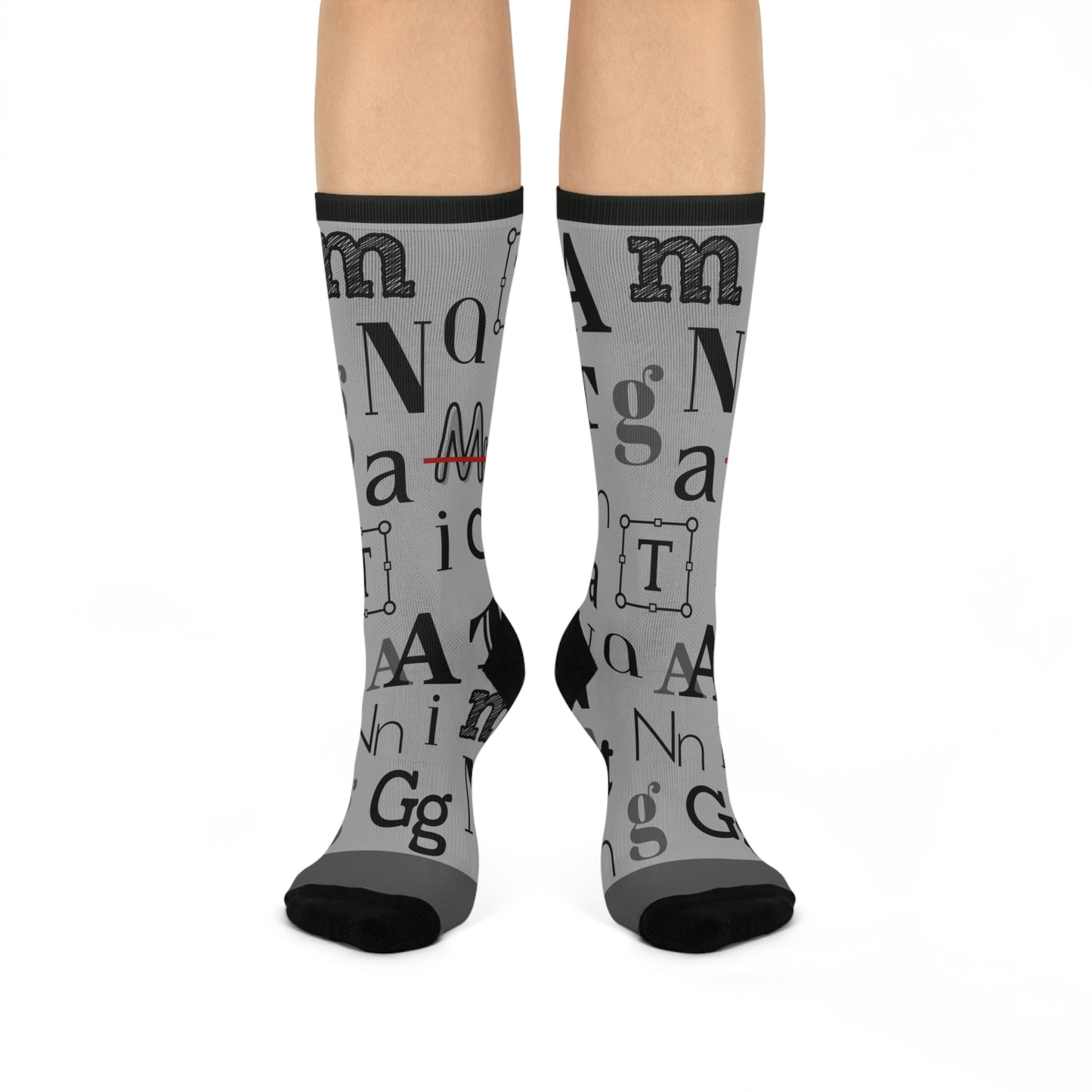 Font Frenzy Socks
