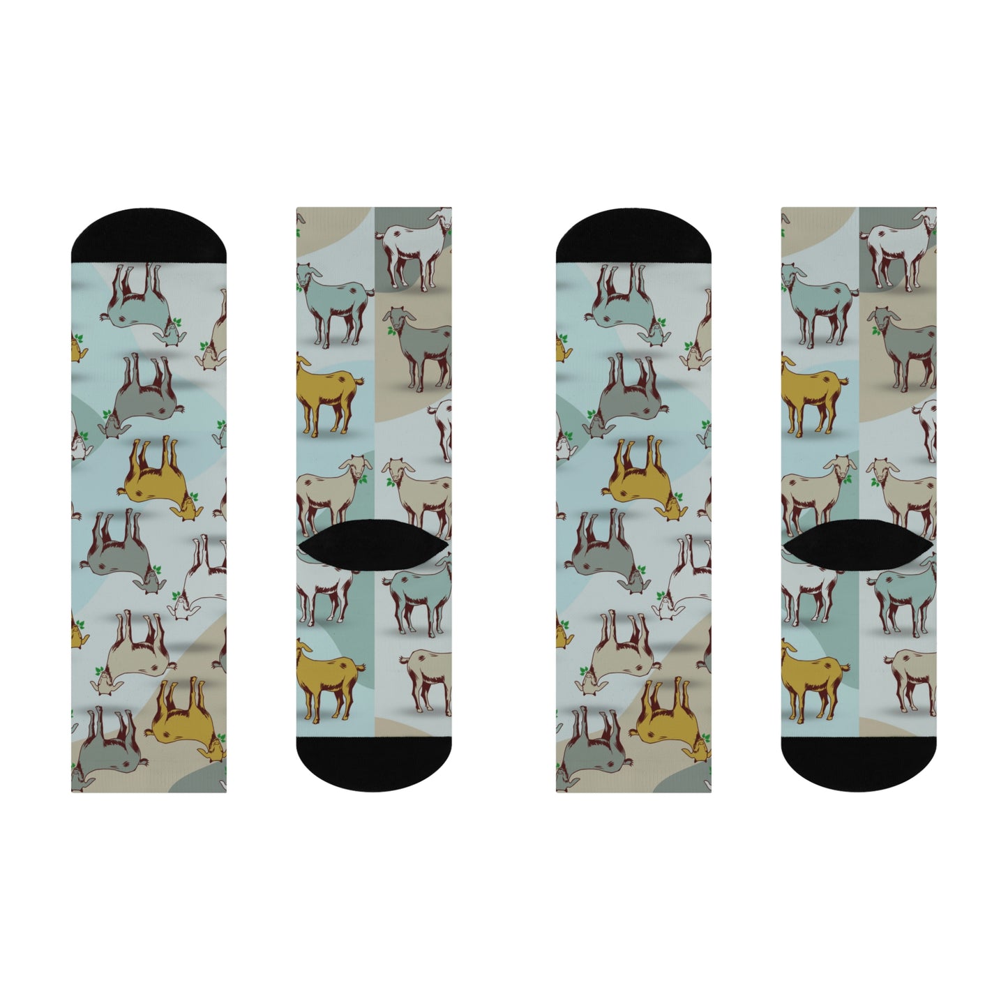 Goat Socks Boho Unisex Adult Stretchy Mid Calf Original