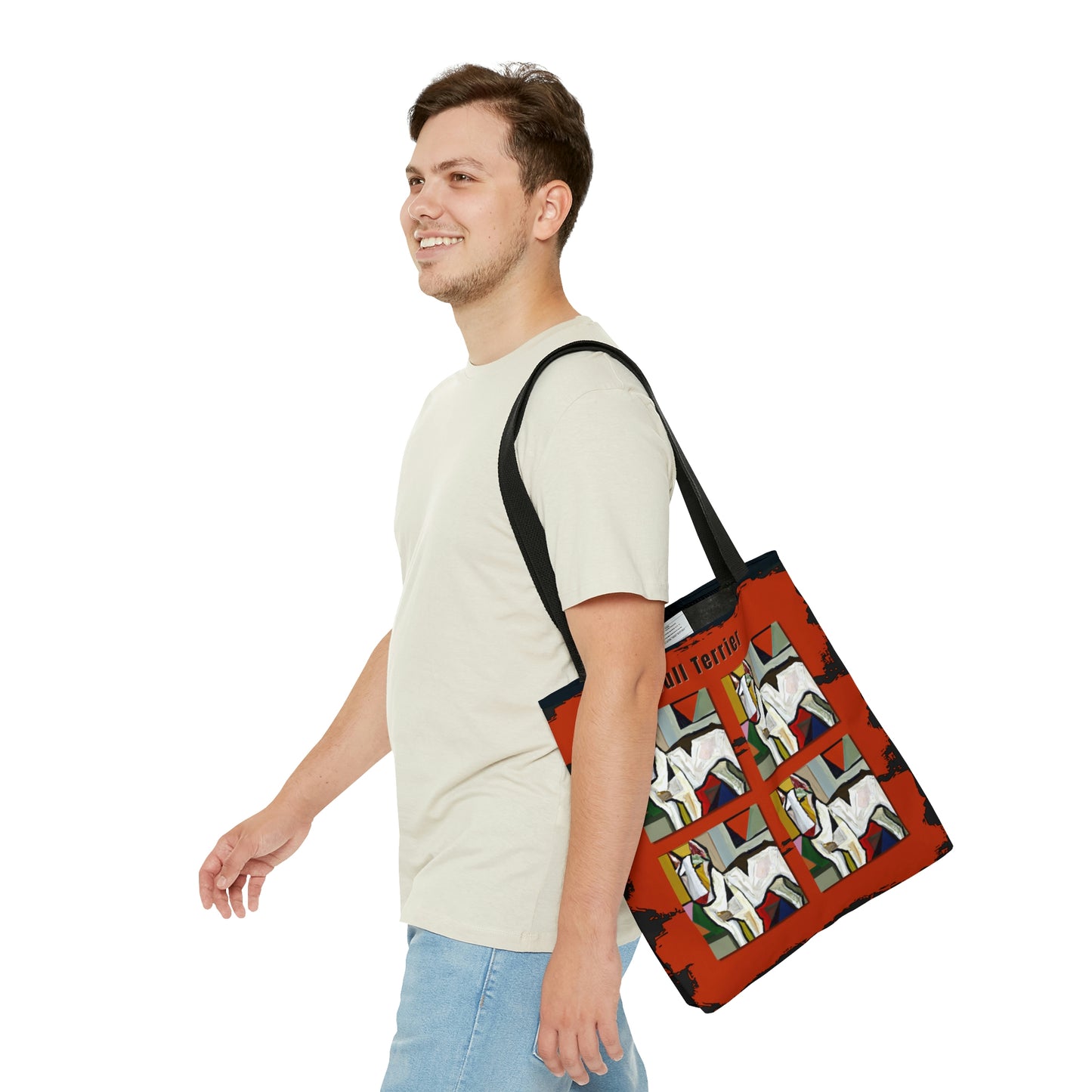 Bull Terrier Tote Bag, Picasso Style