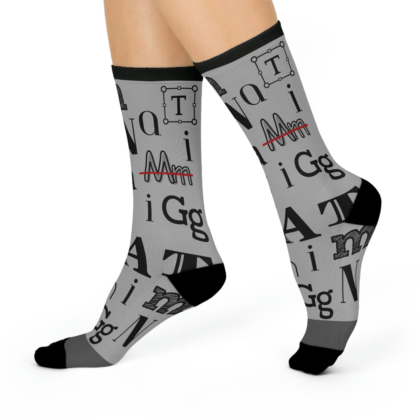 Font Frenzy Socks