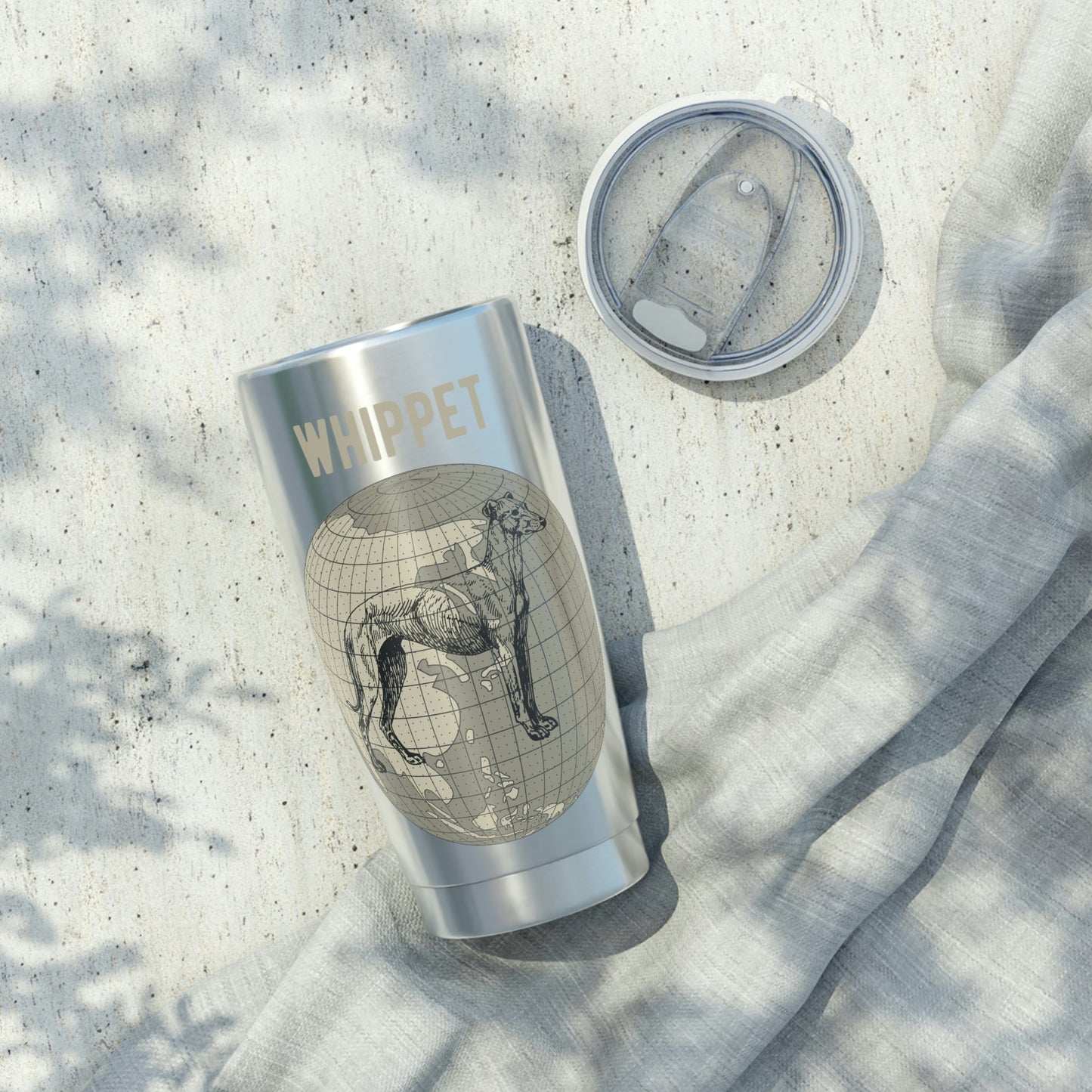 Whippet Tumbler, Old-World Map, 20 oz Stainless Steel Atlas Wanderlust