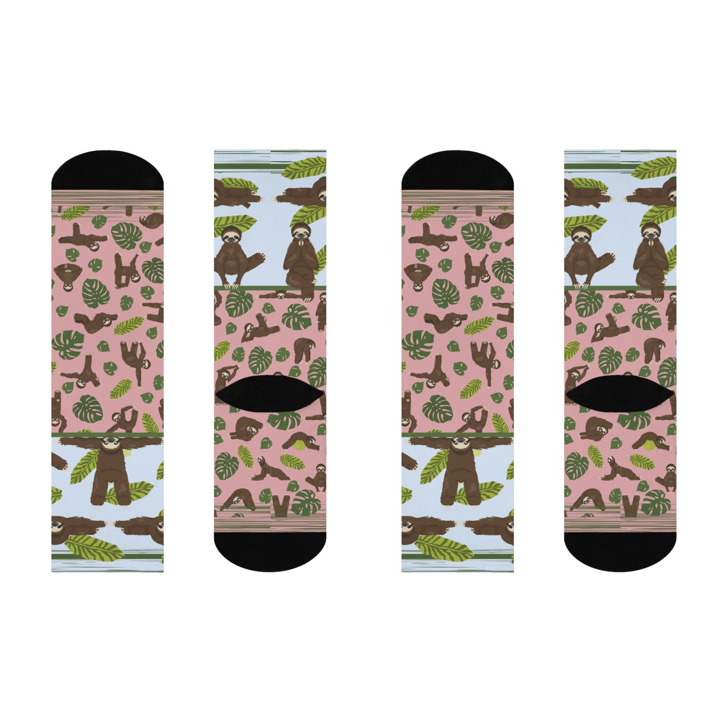 Sloths in Motion= Slotion Socks! Unisex Adult Stretchy Mid Calf Original