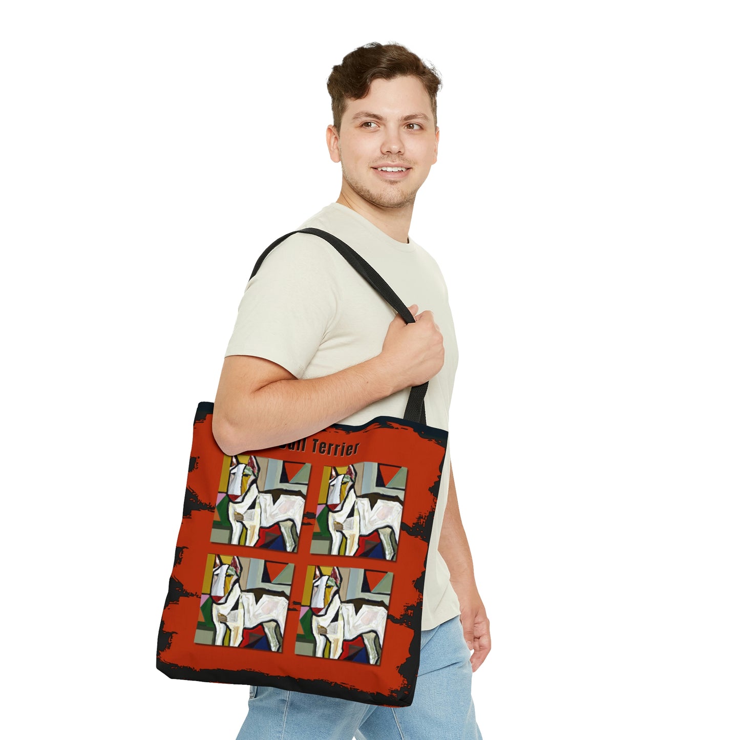 Bull Terrier Tote Bag, Picasso Style