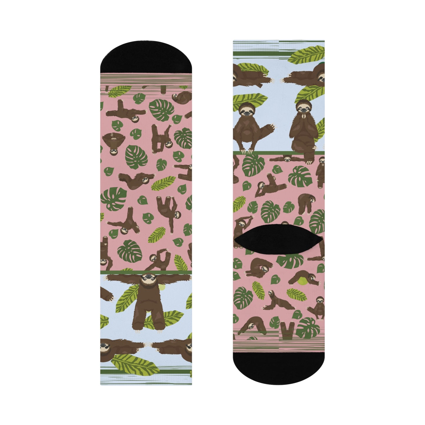 Sloths in Motion= Slotion Socks! Unisex Adult Stretchy Mid Calf Original