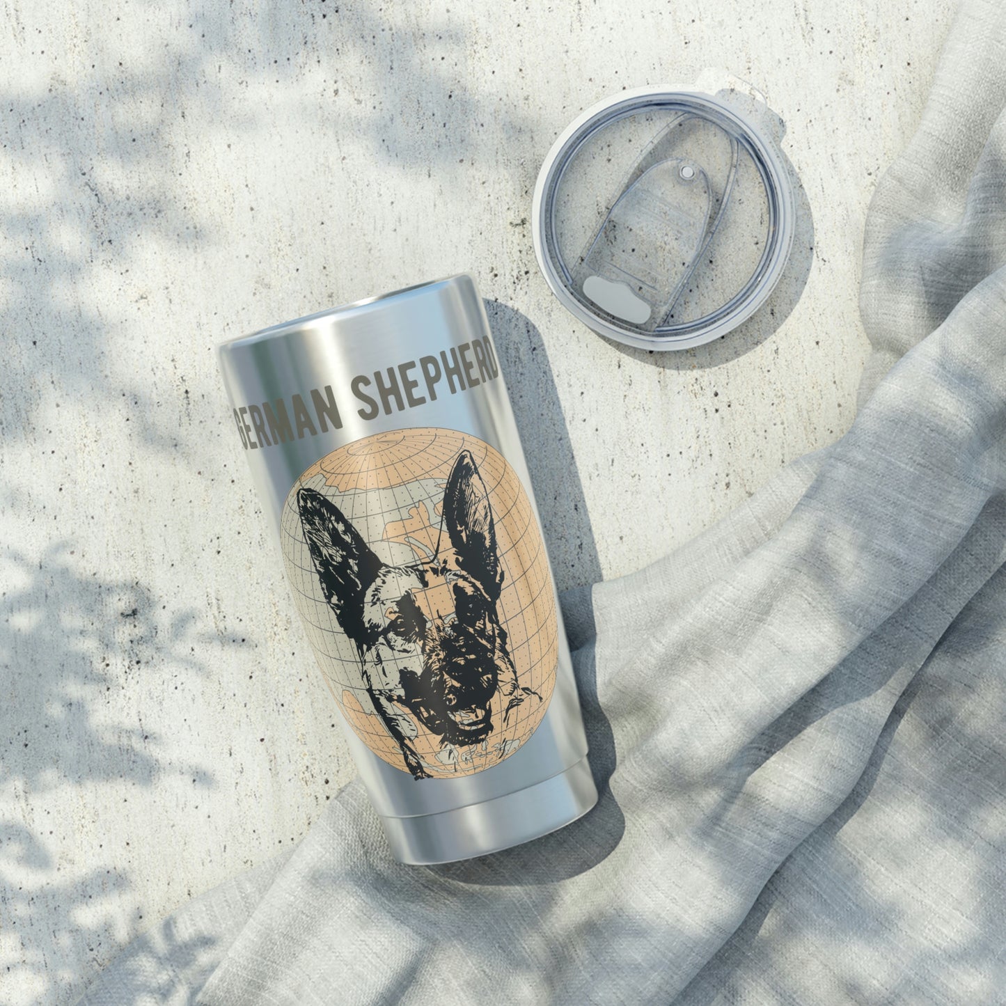 German Shepherd Tumbler, Old-World Map