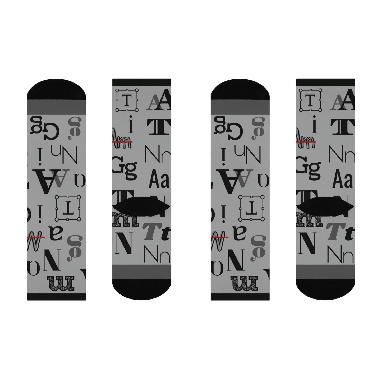 Font Frenzy Socks
