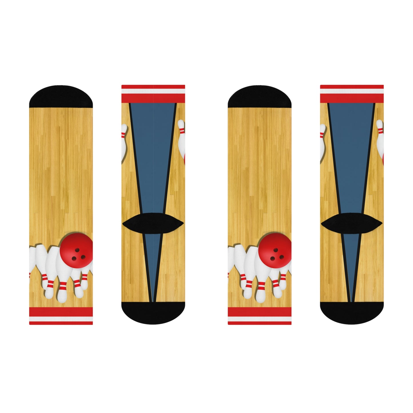 Bowling Socks Strike! Unisex Adult Stretchy Mid Calf Original