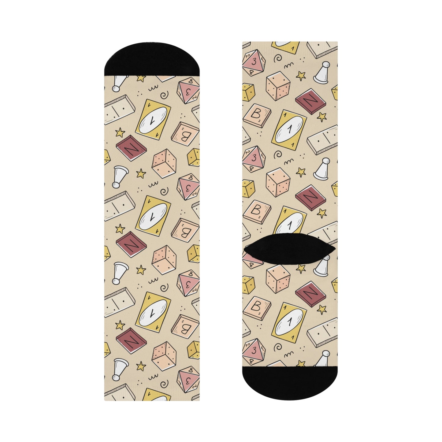 Game Night Socks Dice Unisex Adult Stretchy Mid Calf Original