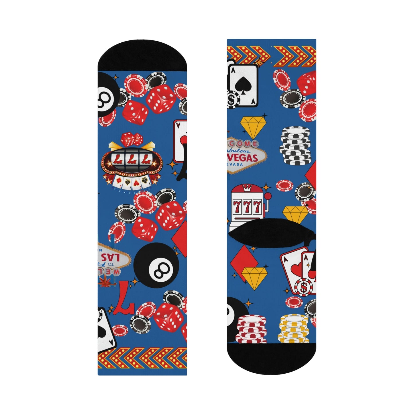 Las Vegas Socks Casino Unisex Adult Stretchy Mid Calf Original Atlas Wanderlust