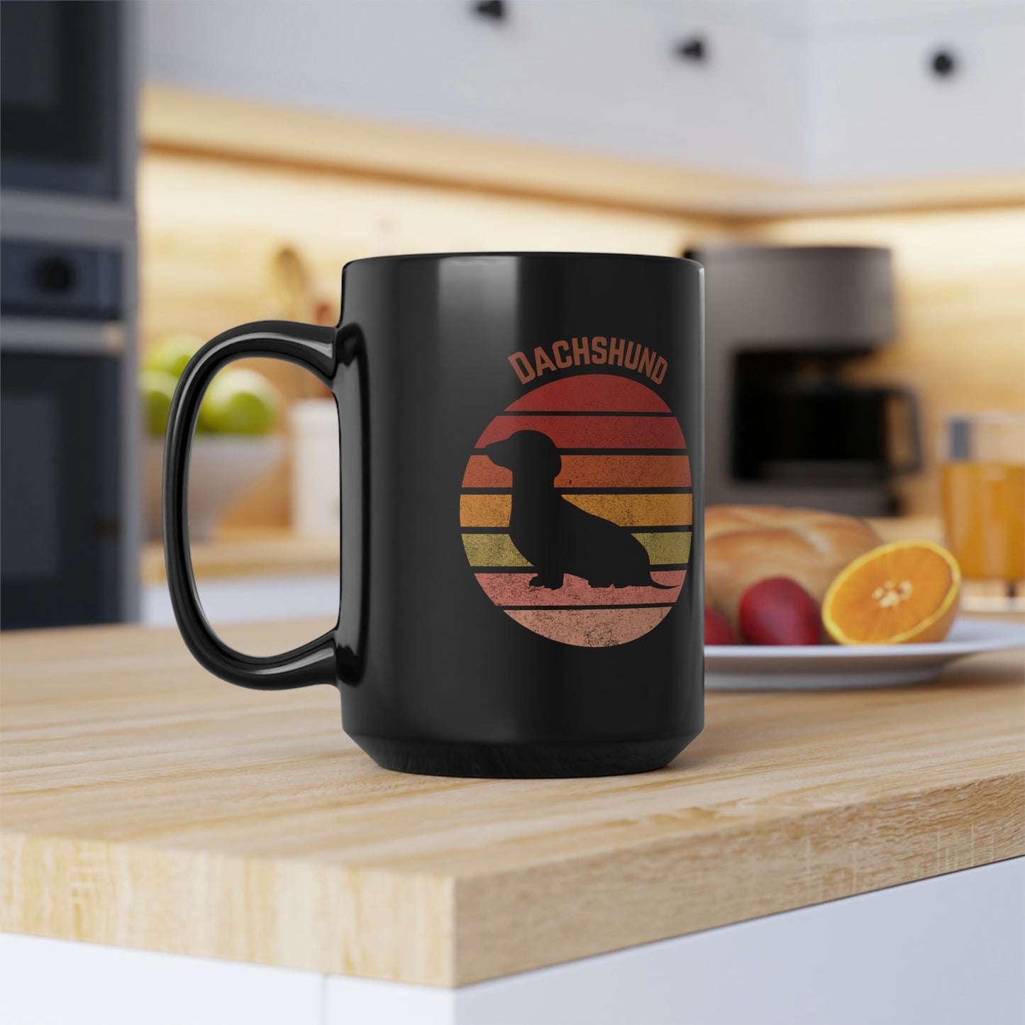 Dachshund Mug, Retro