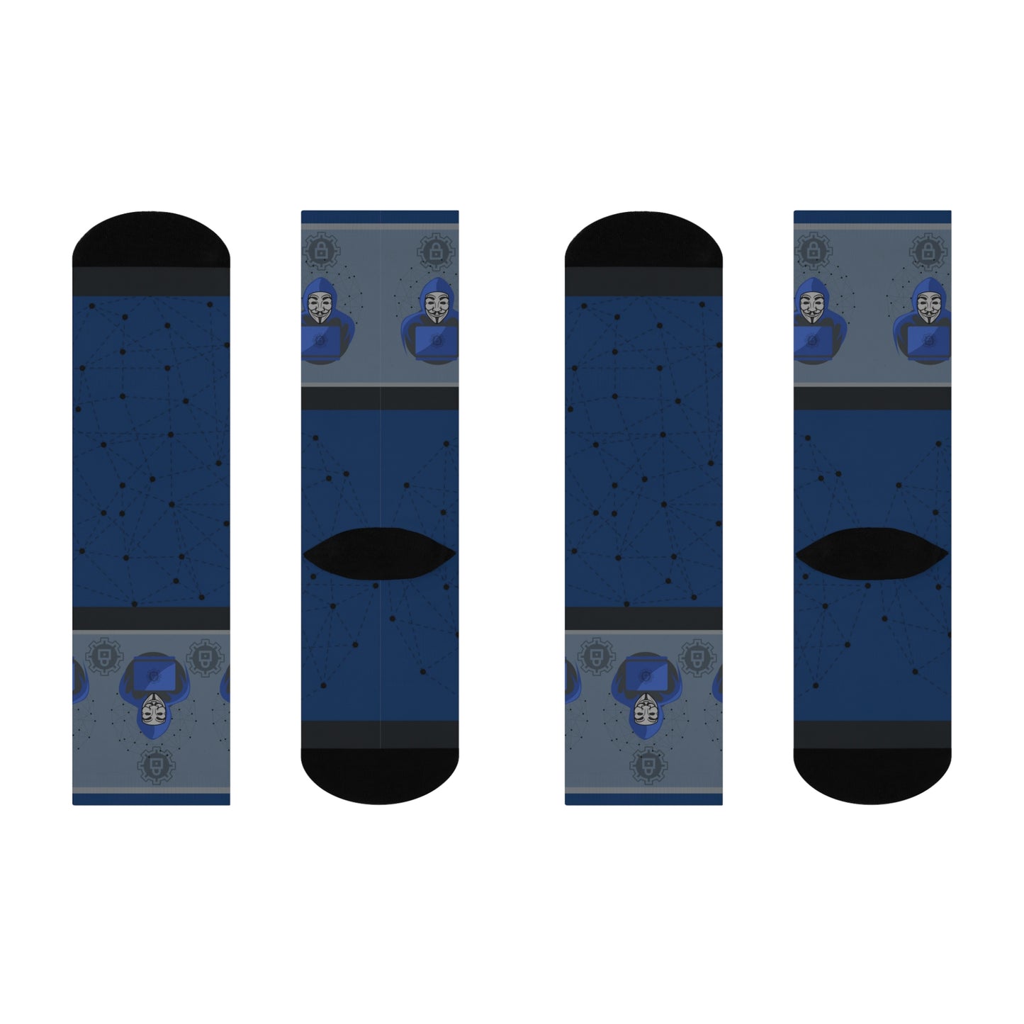 Hacker Socks Cyber Attack Unisex Adult Stretchy Mid Calf Original