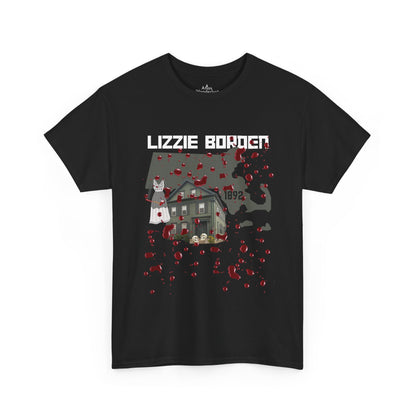 Lizzy Borden Unisex Heavy Cotton T-Shirt Borden House Axe Design