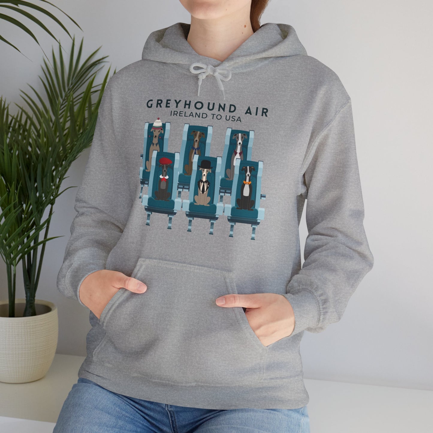 Greyhound Air Hooded Sweatshirt, Classic Fit, Original Design, Unisex