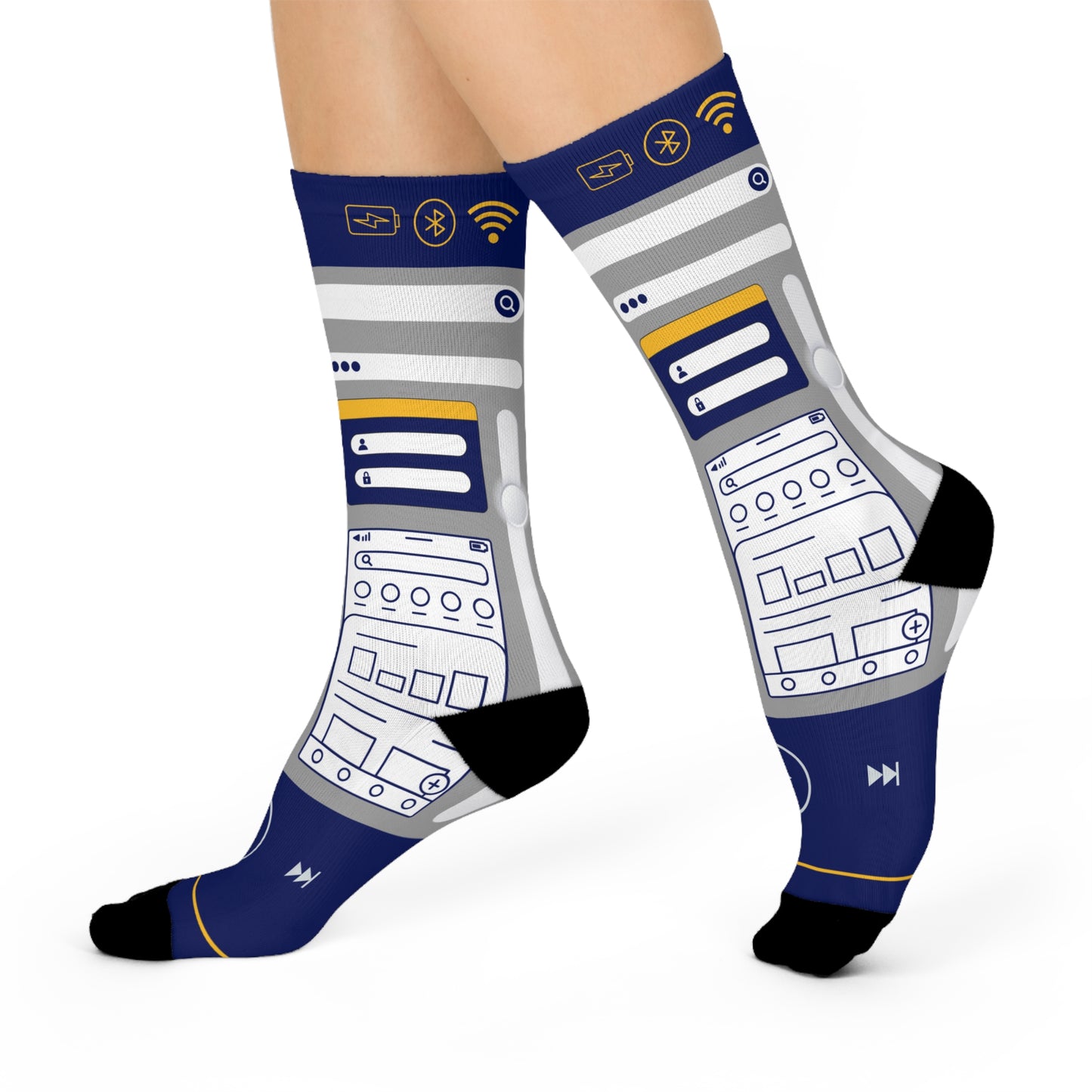 User Experience (UX) Socks Prototype Unisex Adult Stretchy Mid Calf Original