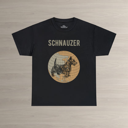 Schnauzer T-Shirt, Old- World Map Tee