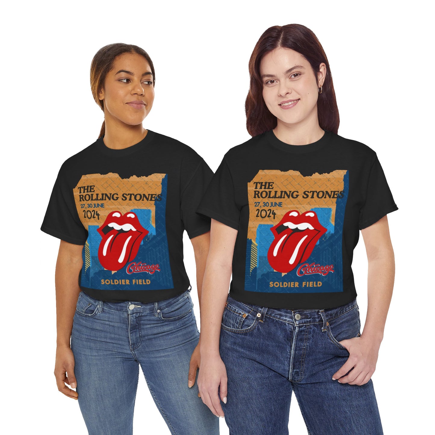 Rolling Stones T-Shirt Chicago Soldier Field Concert Unisex Classic Fit