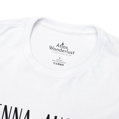 Vienna, Austria Coordinates T-Shirt, Modern Travel Tee