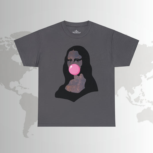 Mona Lisa Bubblegum T-Shirt Italy Humor Tee
