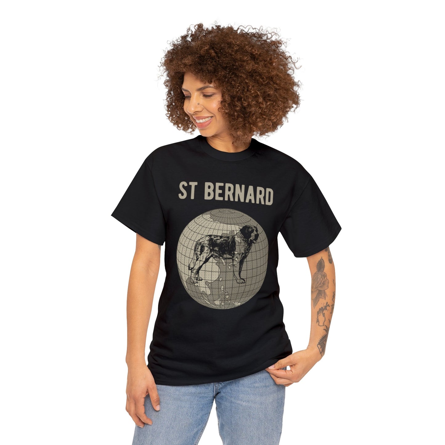 St Bernard T-Shirt, Old-World Map Tee