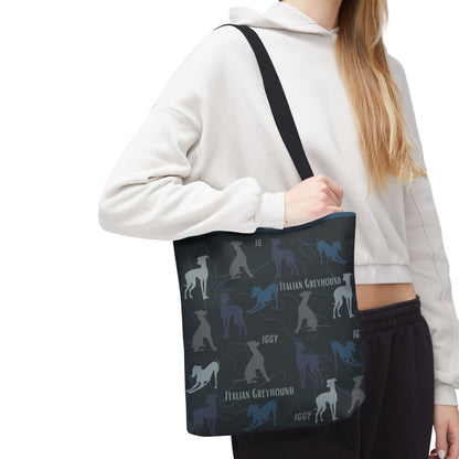 Italian Greyhound Iggy Tote Bag  Modern Design Original 3 Sizes
