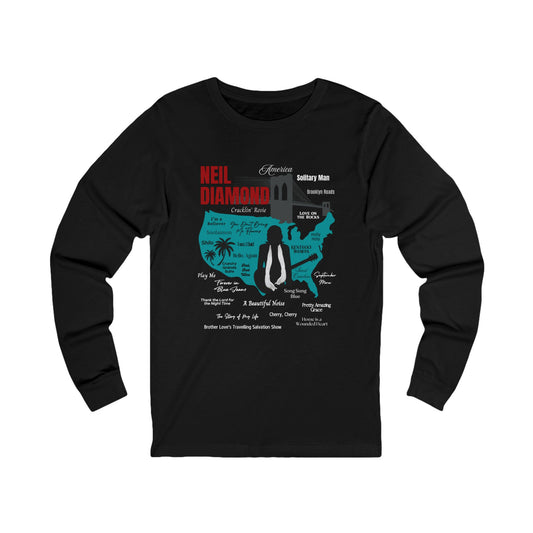 Neil Diamond Long Sleeve Shirt "Lost Between Two Shores" Unisex