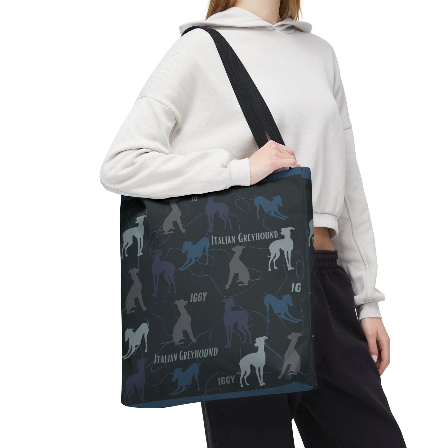 Italian Greyhound Iggy Tote Bag  Modern Design Original 3 Sizes