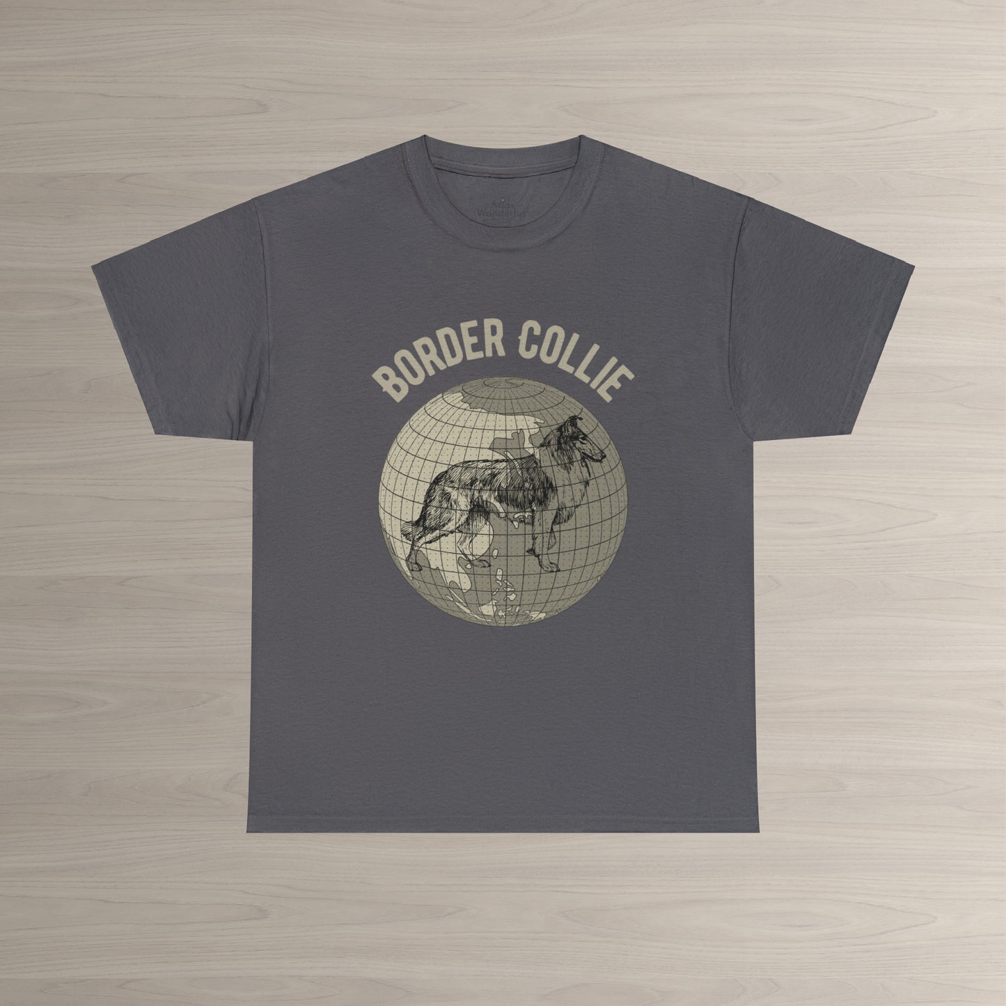 Border Collie T-Shirt, Old-World Map Tee